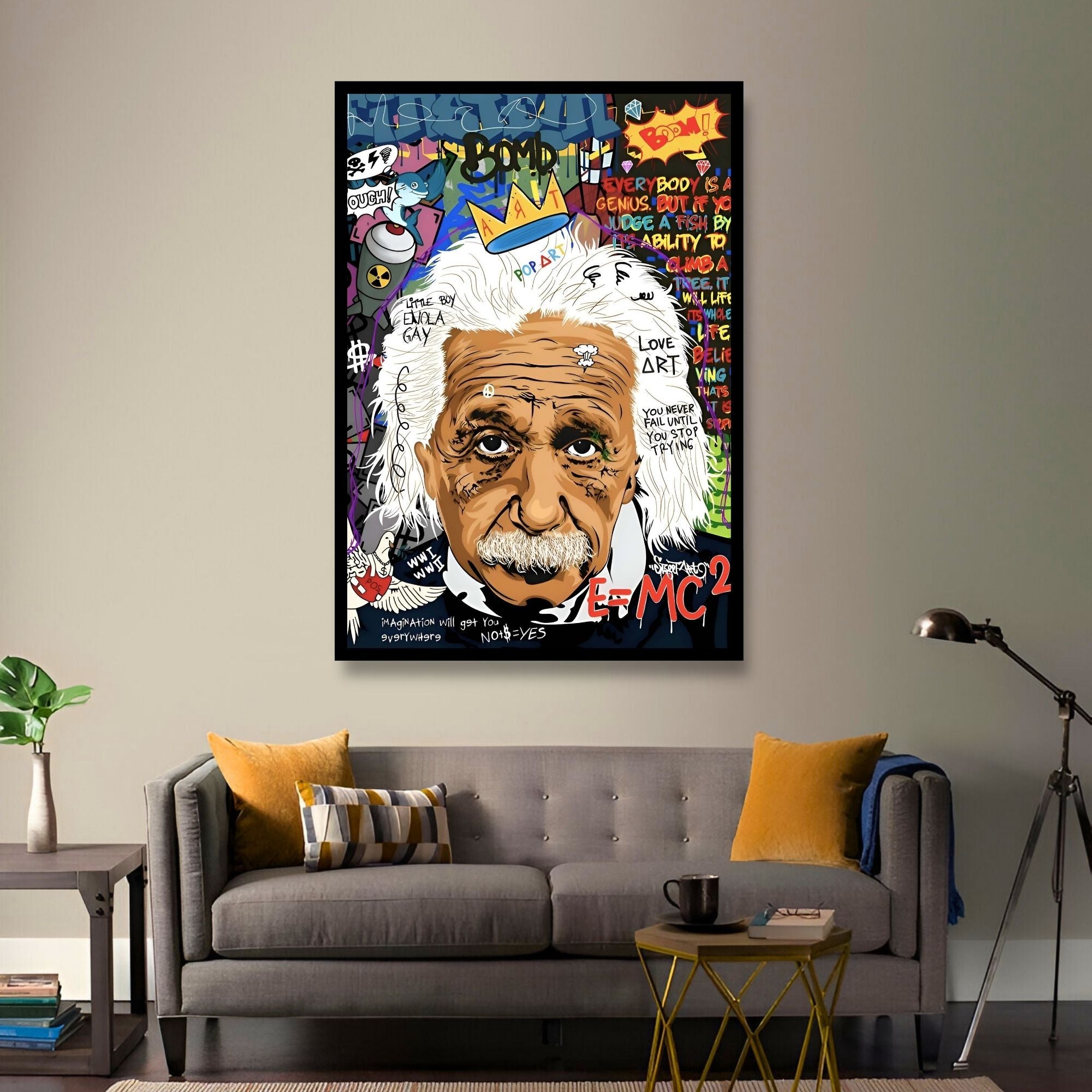 Albert Einstein Graffiti Art