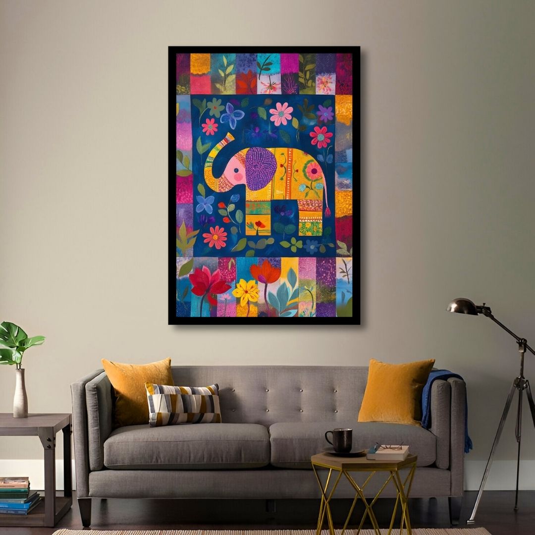 Artistic Elephant Mosaic
