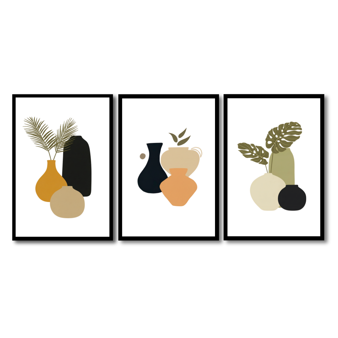 Earthy Botanical Vases