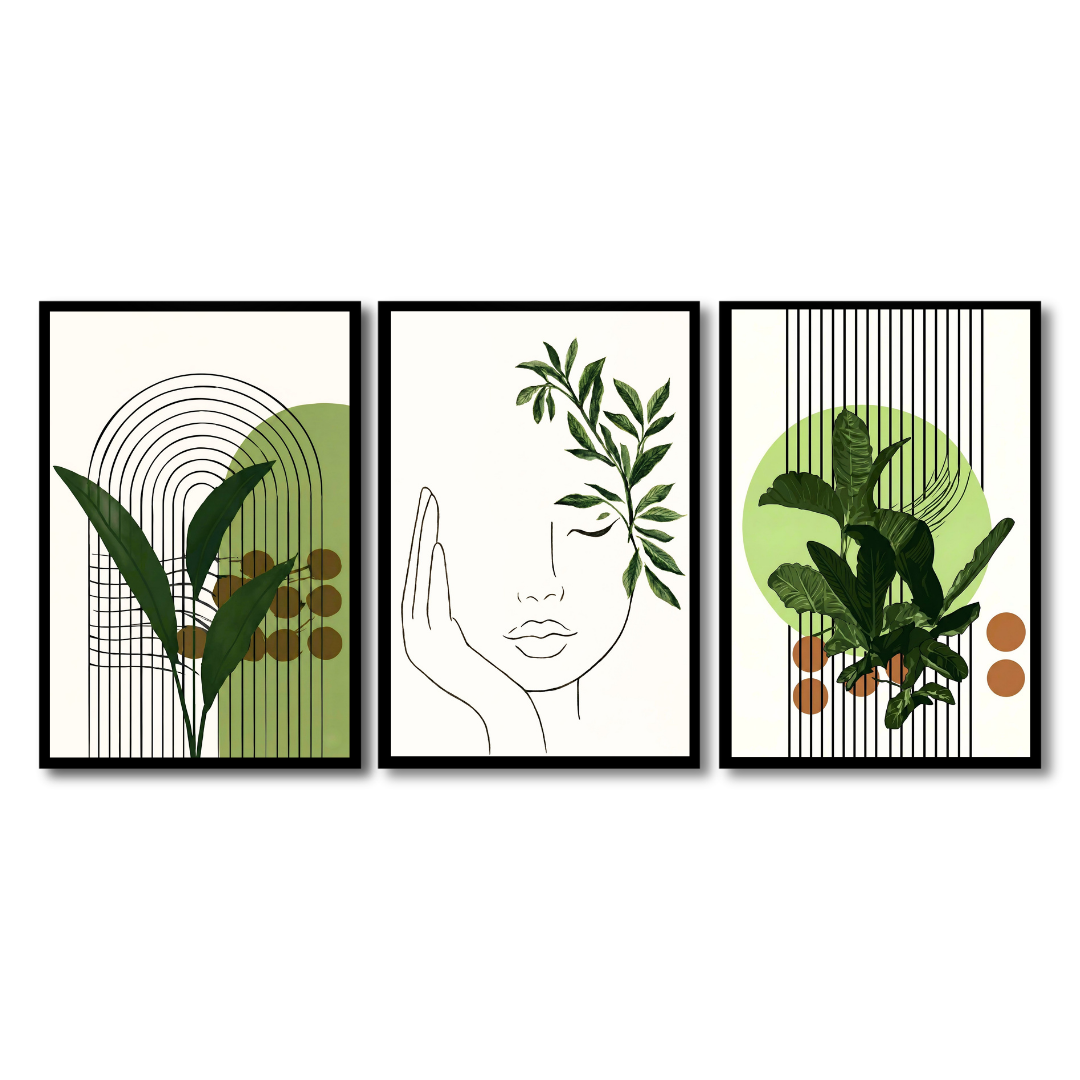 Minimalist Botanical Face