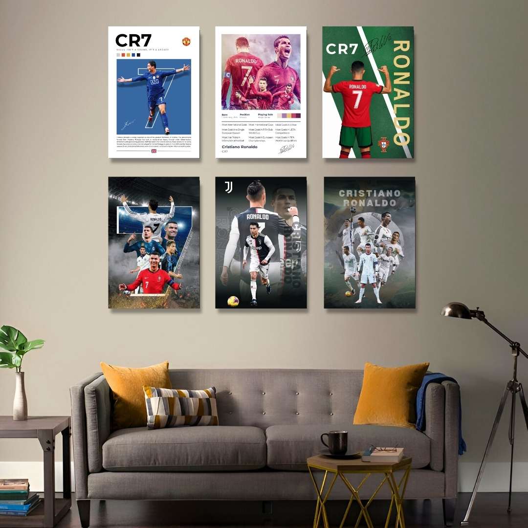 CRISTIANO RONALDO |  SET OF 6 POSTERS A  | UNFRAMED