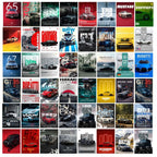 Automotive Collage Poster | Set of 54 | Free Glue Dots | 4x6 inch