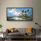 Tropical Palm River Landscape