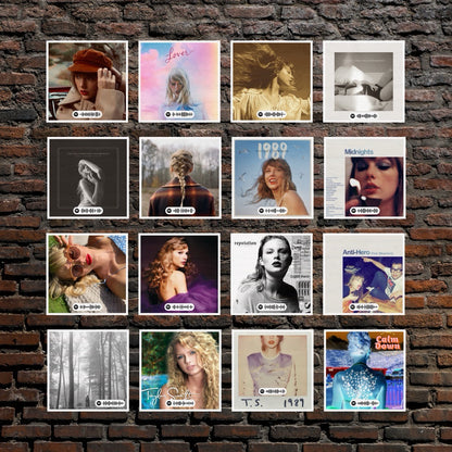 Taylor Swift Music Album Stickers – Set of 16