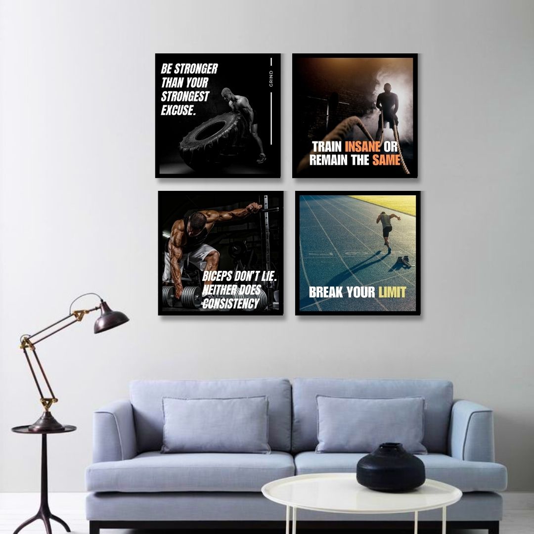 Strength Unleashed – Motivation Beyond Limits | SET OF 4