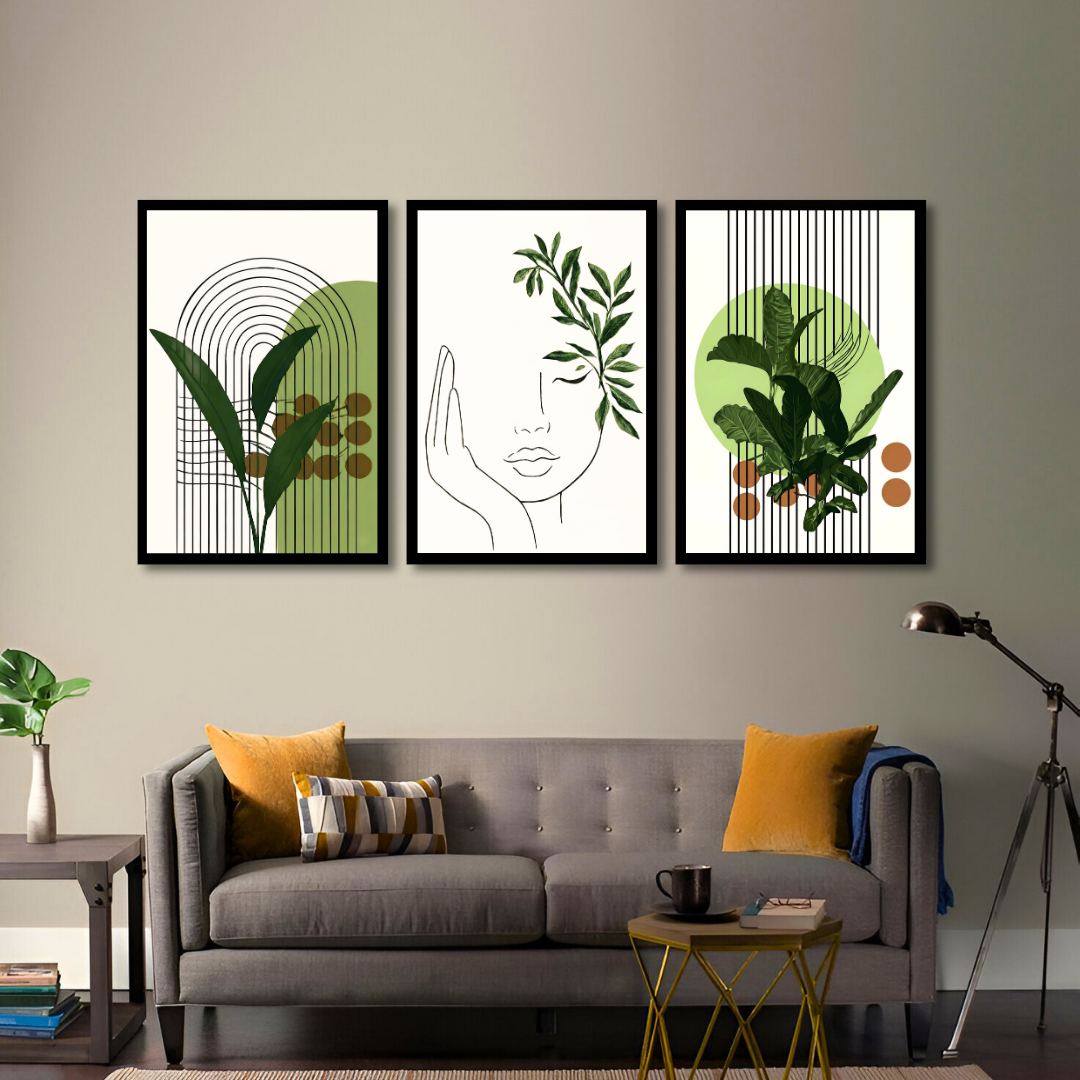 Minimalist Botanical Face