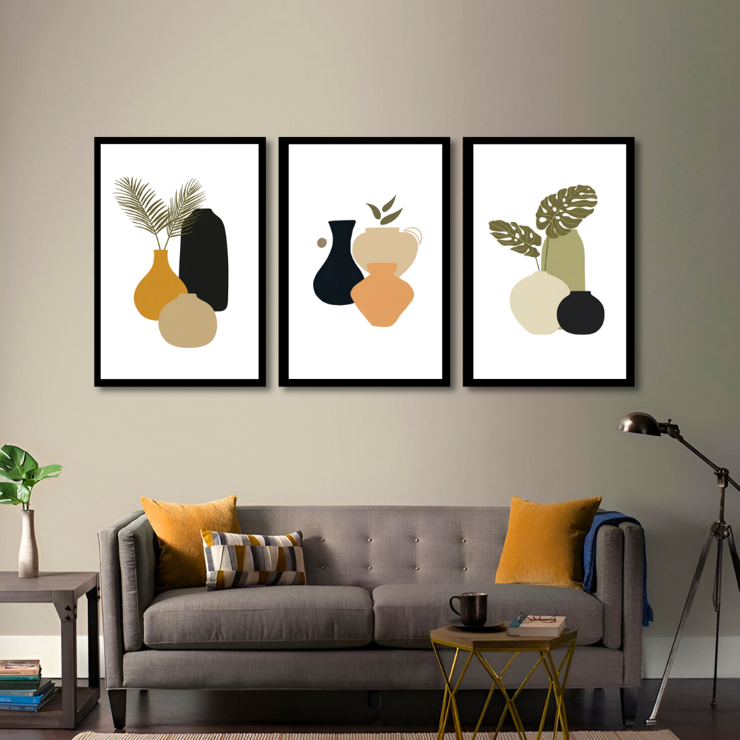 Earthy Botanical Vases