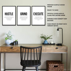Grind, Hustle & Execute. | SET OF 3 FRAMES