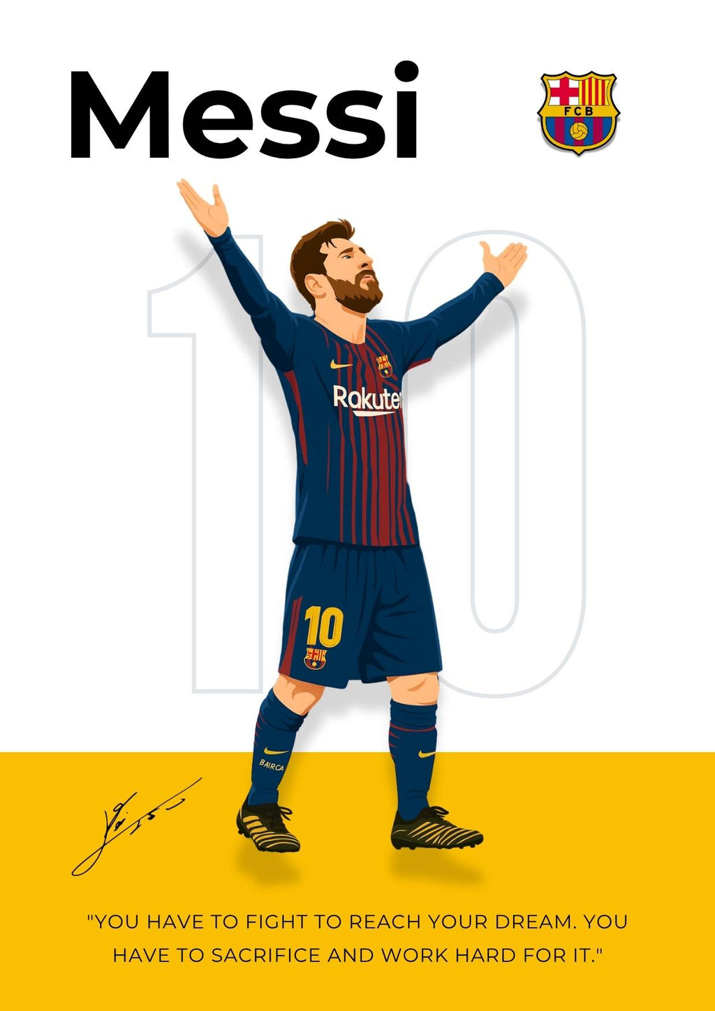 The Iconic Celebration: Messi Tribute Poster