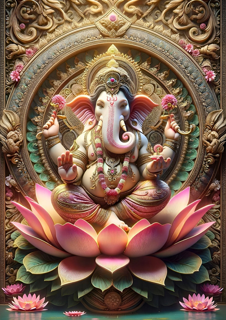 Lord Ganesh - On Lotus