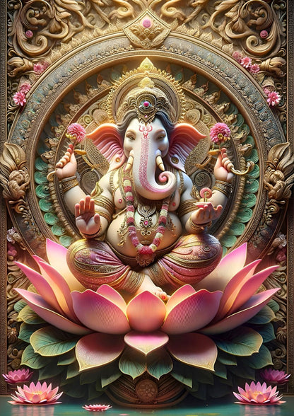Lord Ganesh - On Lotus