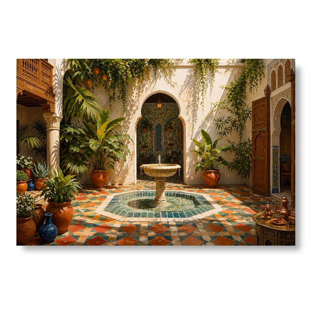 Radiant Moroccan Courtyard