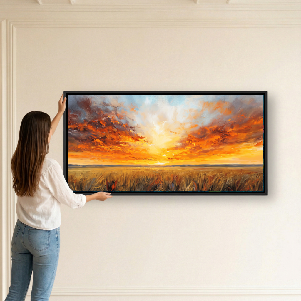 Fiery Golden Horizon Sunset