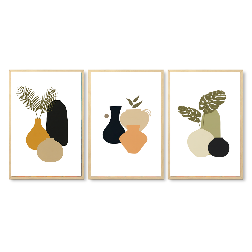 Earthy Botanical Vases