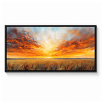 Fiery Golden Horizon Sunset
