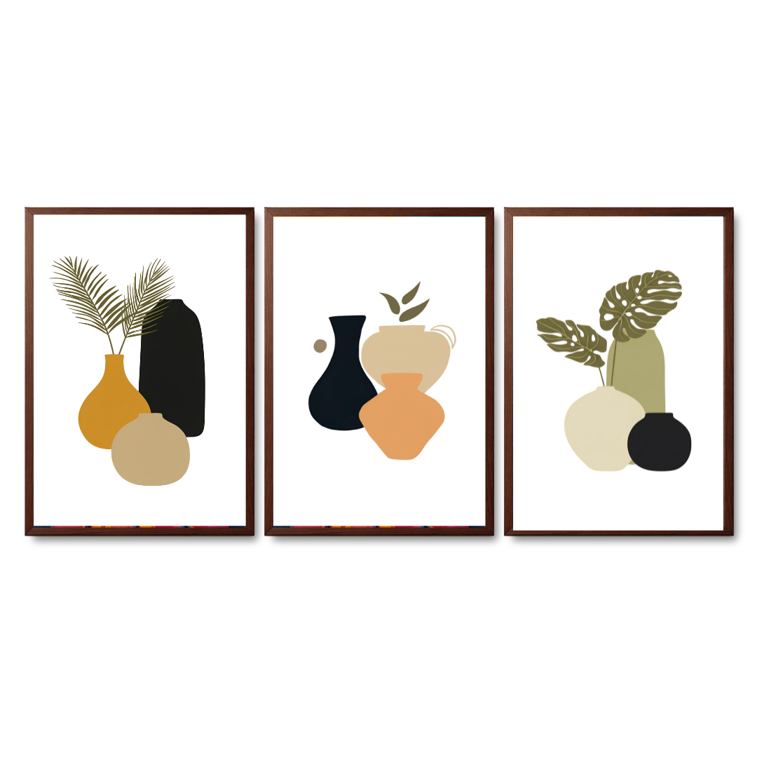 Earthy Botanical Vases