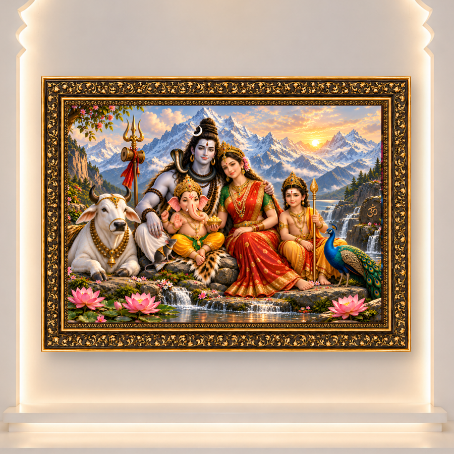 Divine Shiva Parvati Family