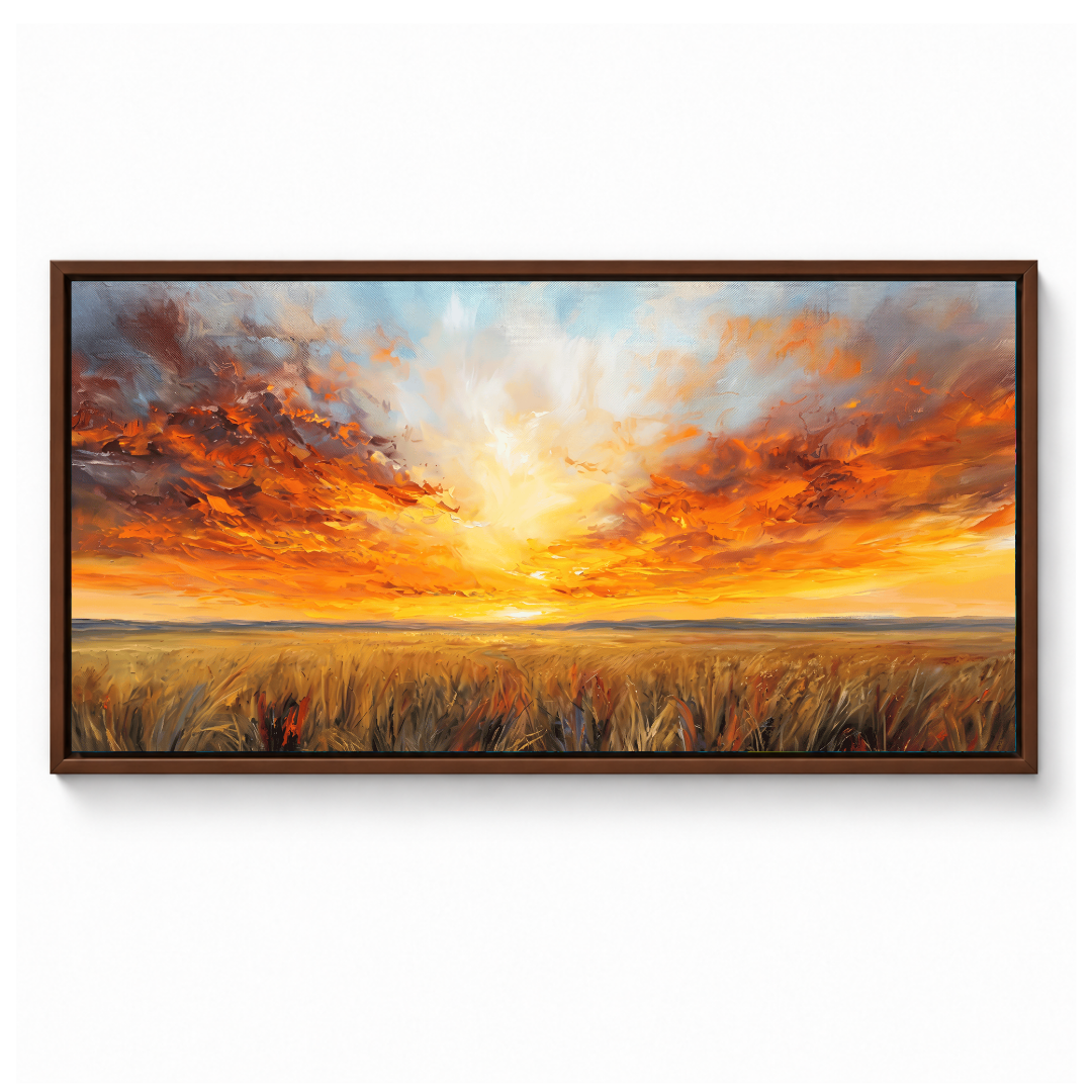 Fiery Golden Horizon Sunset