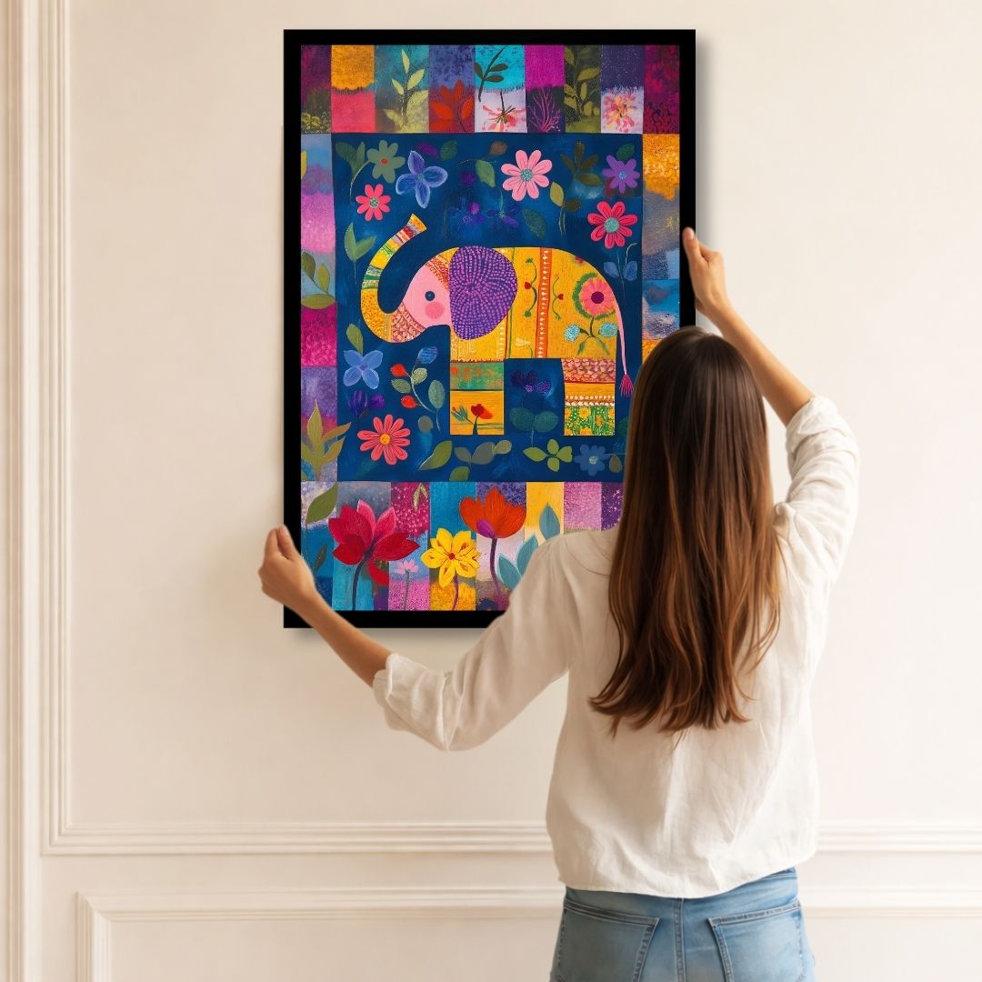 Artistic Elephant Mosaic