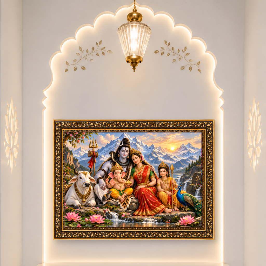 Divine Shiva Parvati Family