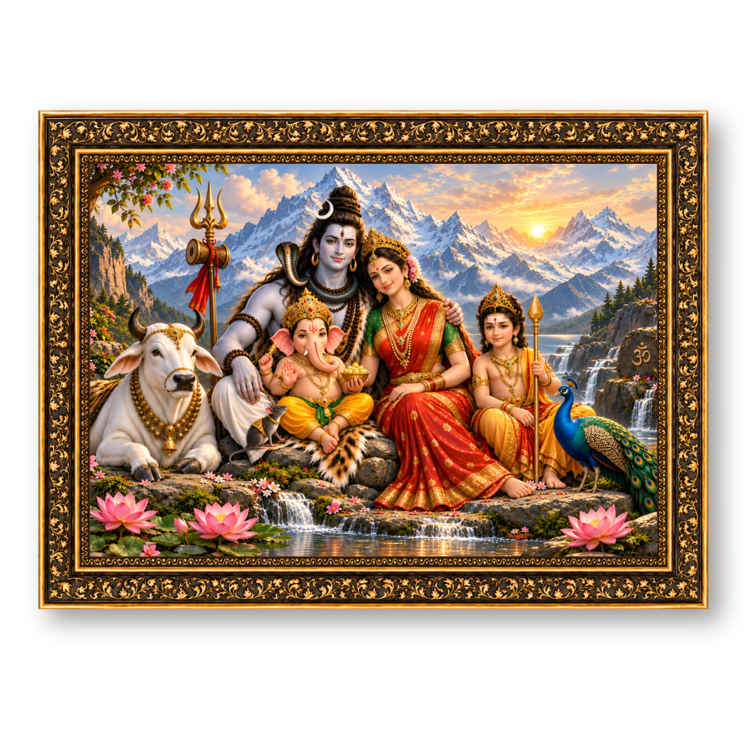 Divine Shiva Parvati Family