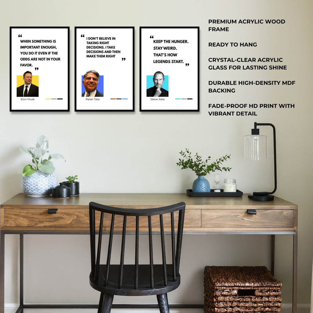 Visionary Leaders – 3 Inspirational Wall Frames