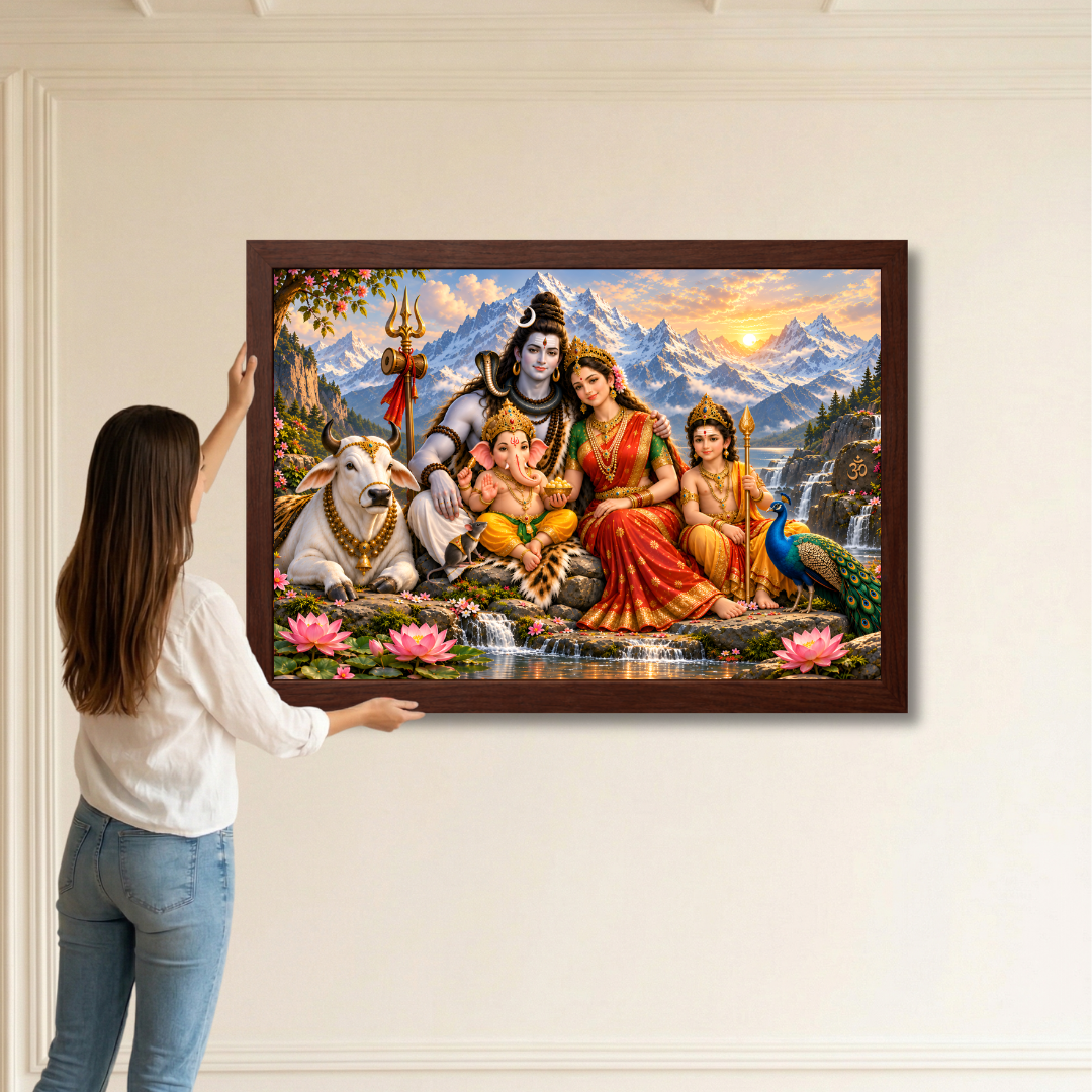 Divine Shiva Parvati Family