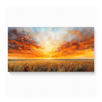 Fiery Golden Horizon Sunset