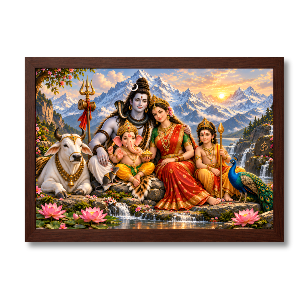 Divine Shiva Parvati Family