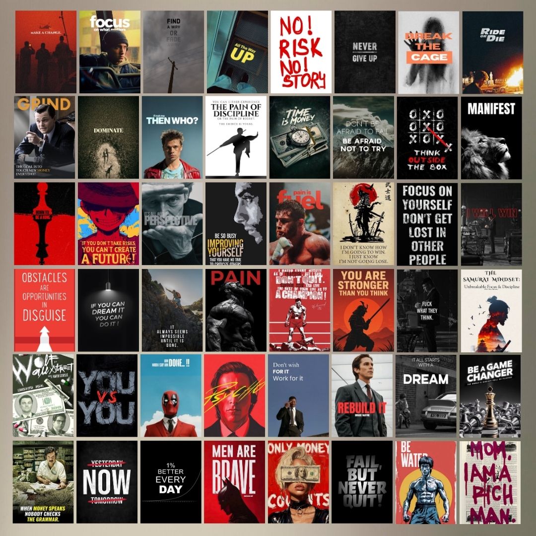 MOTIVATIONAL COLLAGE CARD | SET OF 52 | A6 | 4'' X 6''