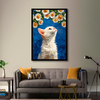 Feline Floral Gaze
