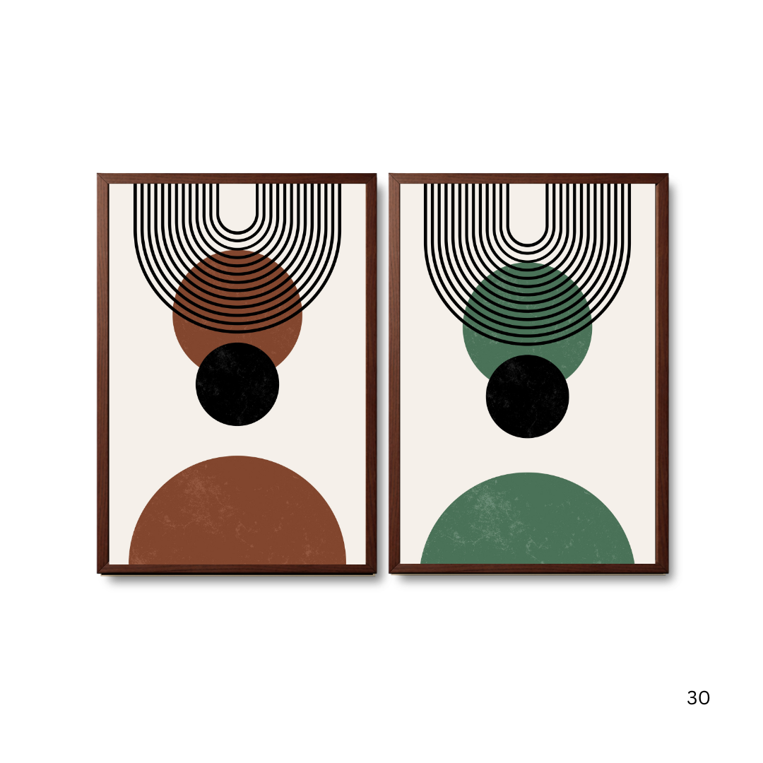 Abstract Striped Orbs