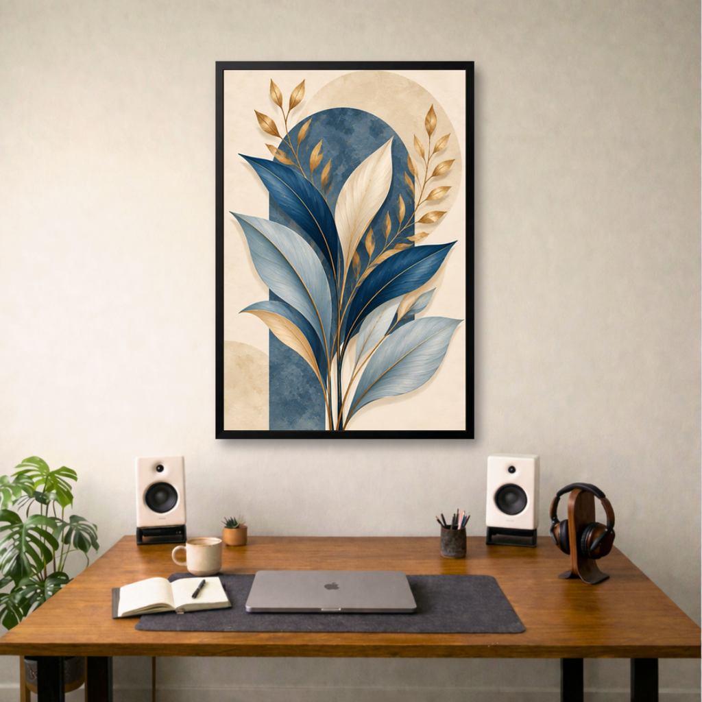 Blue Botanical Elegance