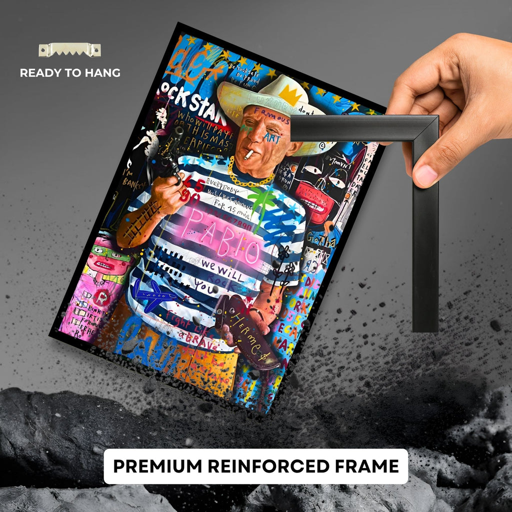 Cowboy Pose Pablo: Graffiti Masterpiece