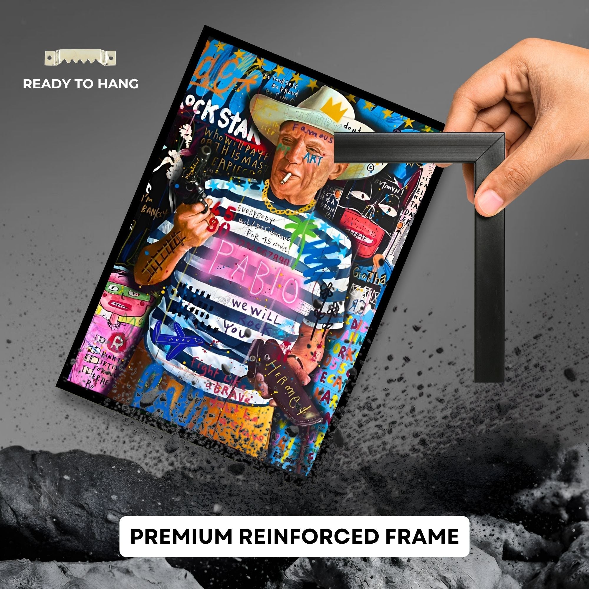 Cowboy Pose Pablo: Graffiti Masterpiece