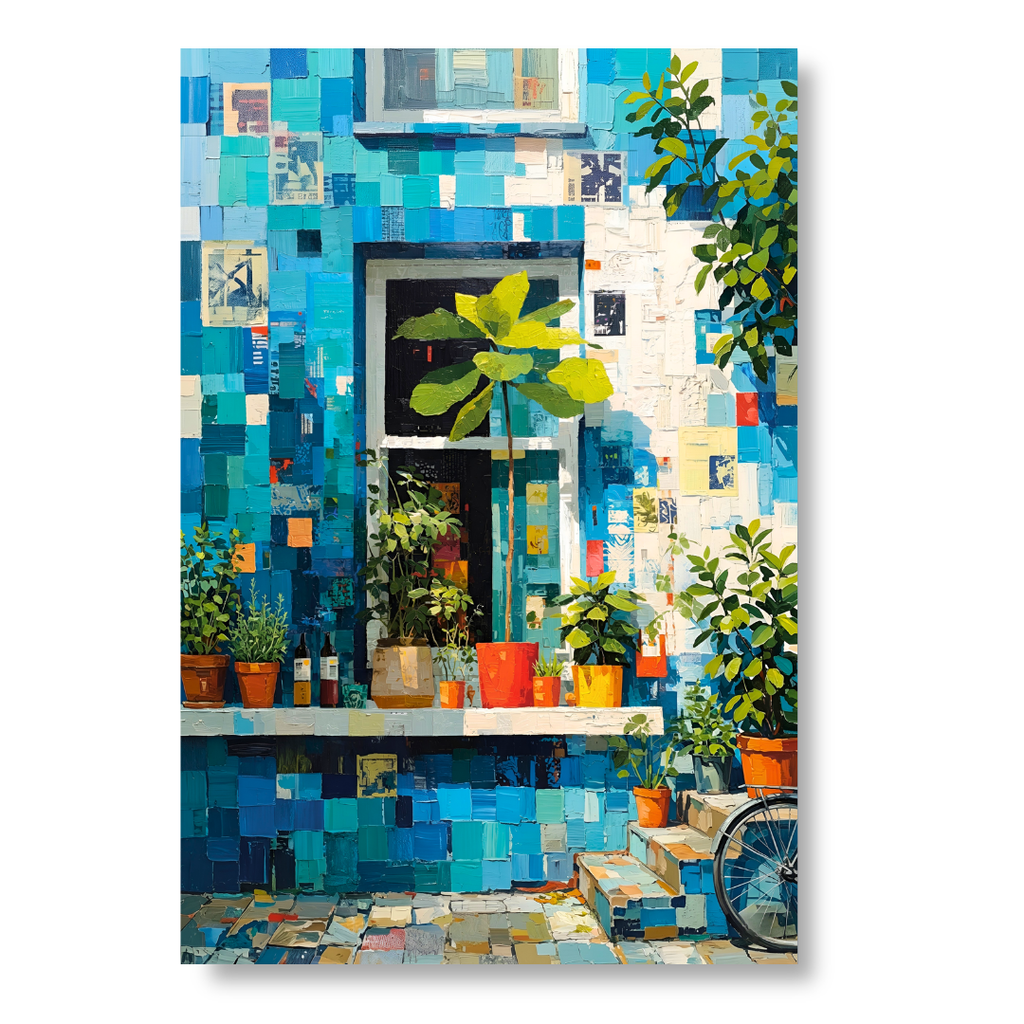 Azure Floral Facade