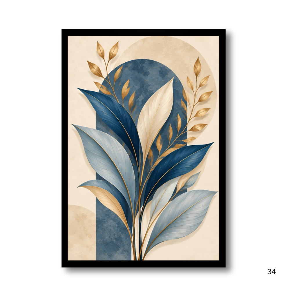 Blue Botanical Elegance