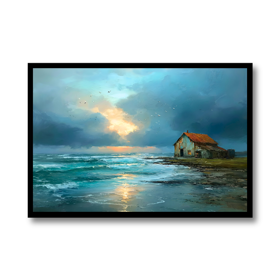Stormy Shoreline Solitude