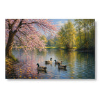 Cherry Blossom Swans
