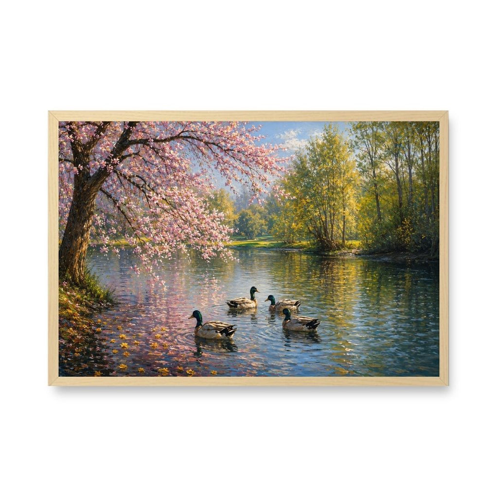 Cherry Blossom Swans