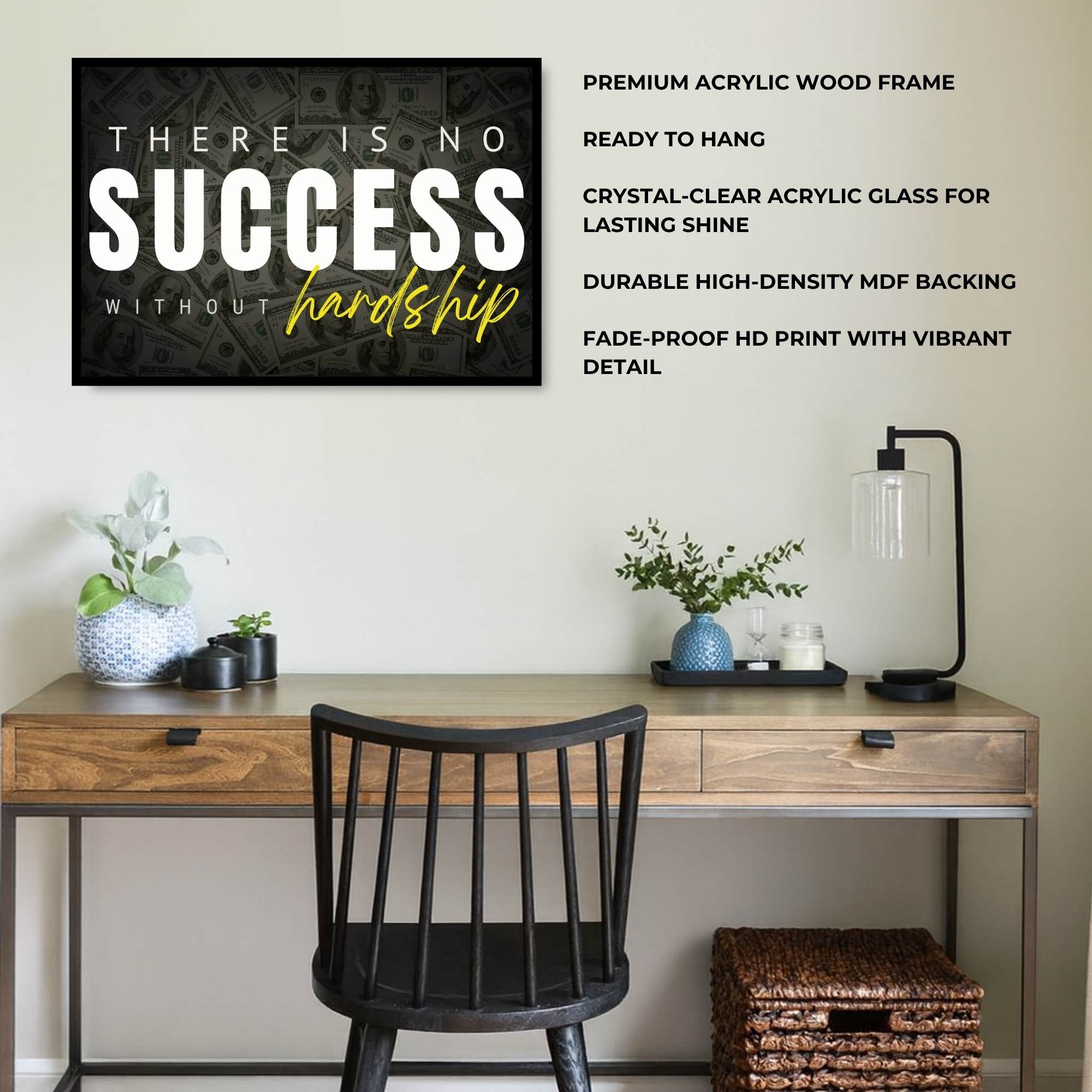 Success & Hardship – Motivational Wall Frame