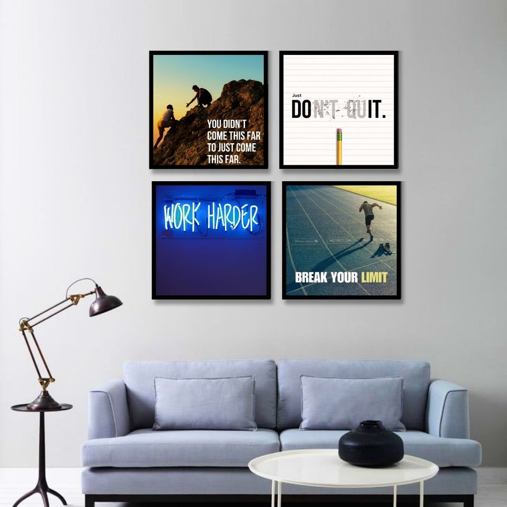 Work Harder – Consistency Wins | SET OF 4
