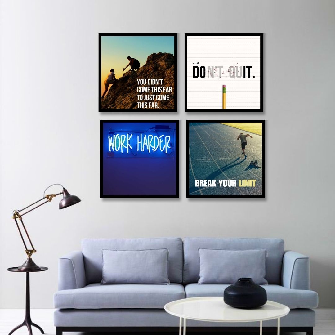 Work Harder – Consistency Wins | SET OF 4