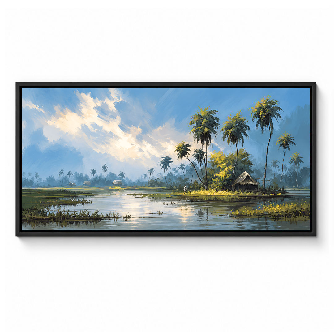 Tropical Palm River Landscape