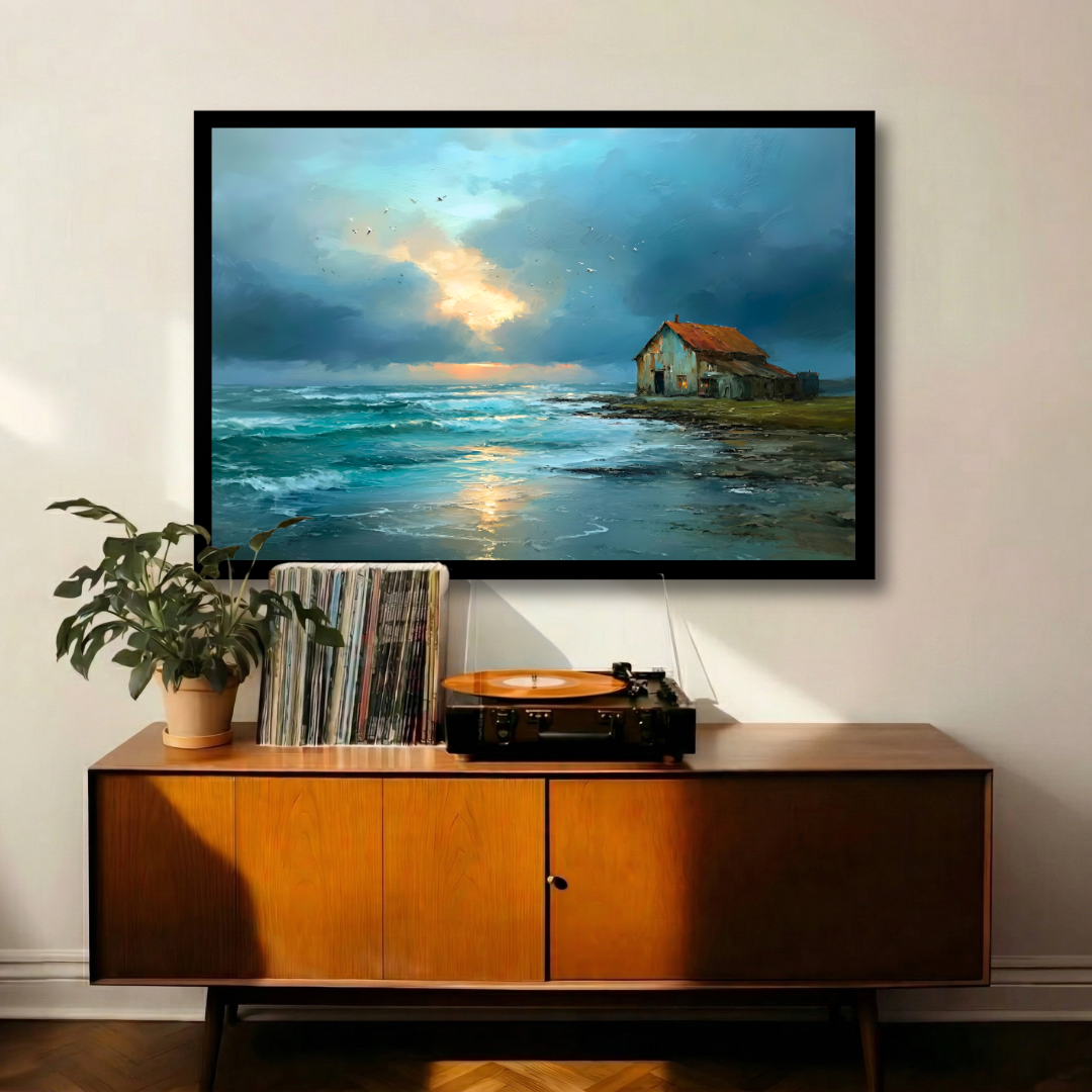 Stormy Shoreline Solitude