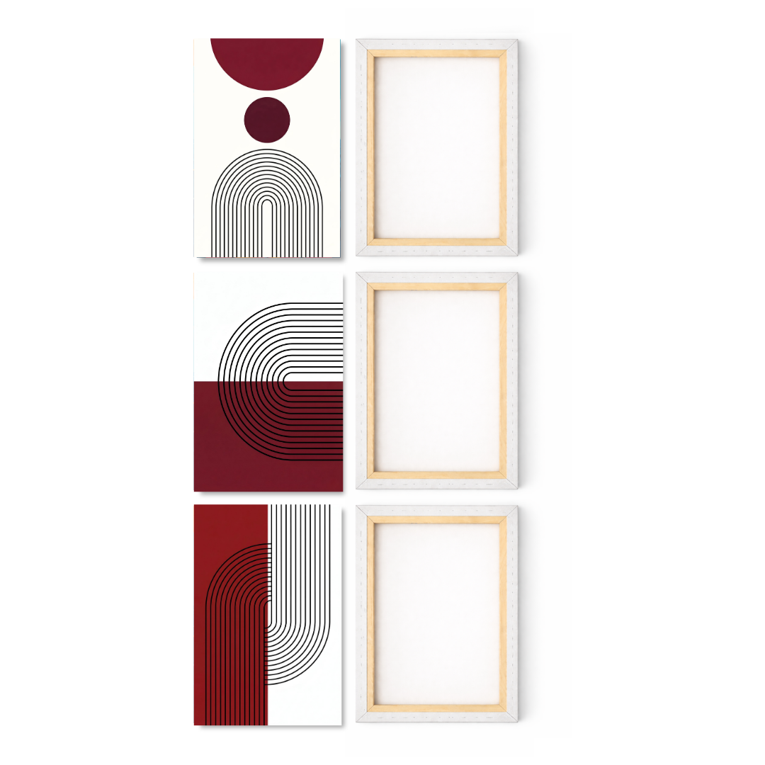 Burgundy Geometric Arches