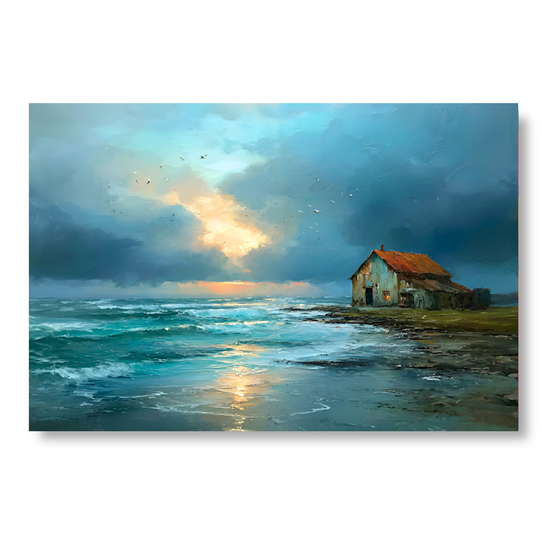 Stormy Shoreline Solitude