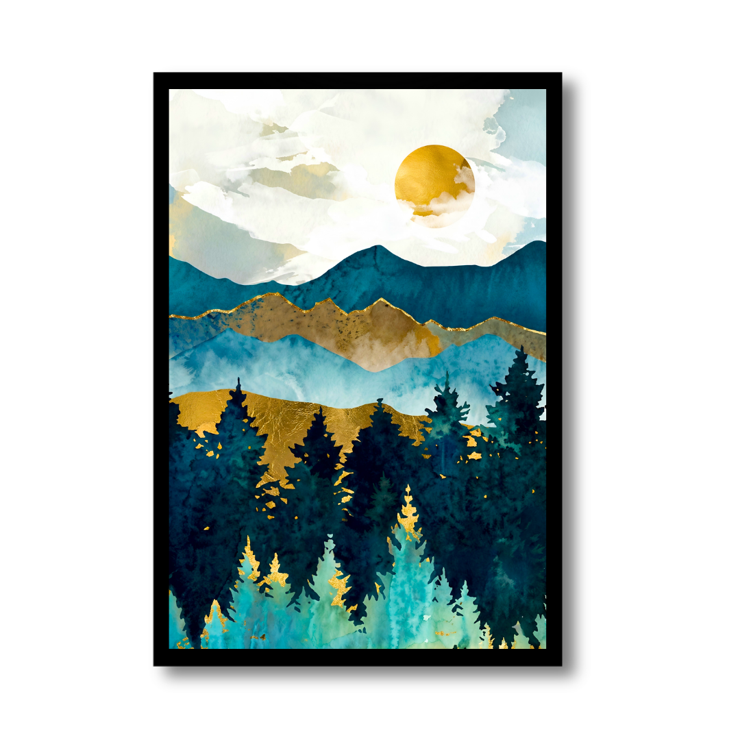 Painted Sunset Valley - Blue