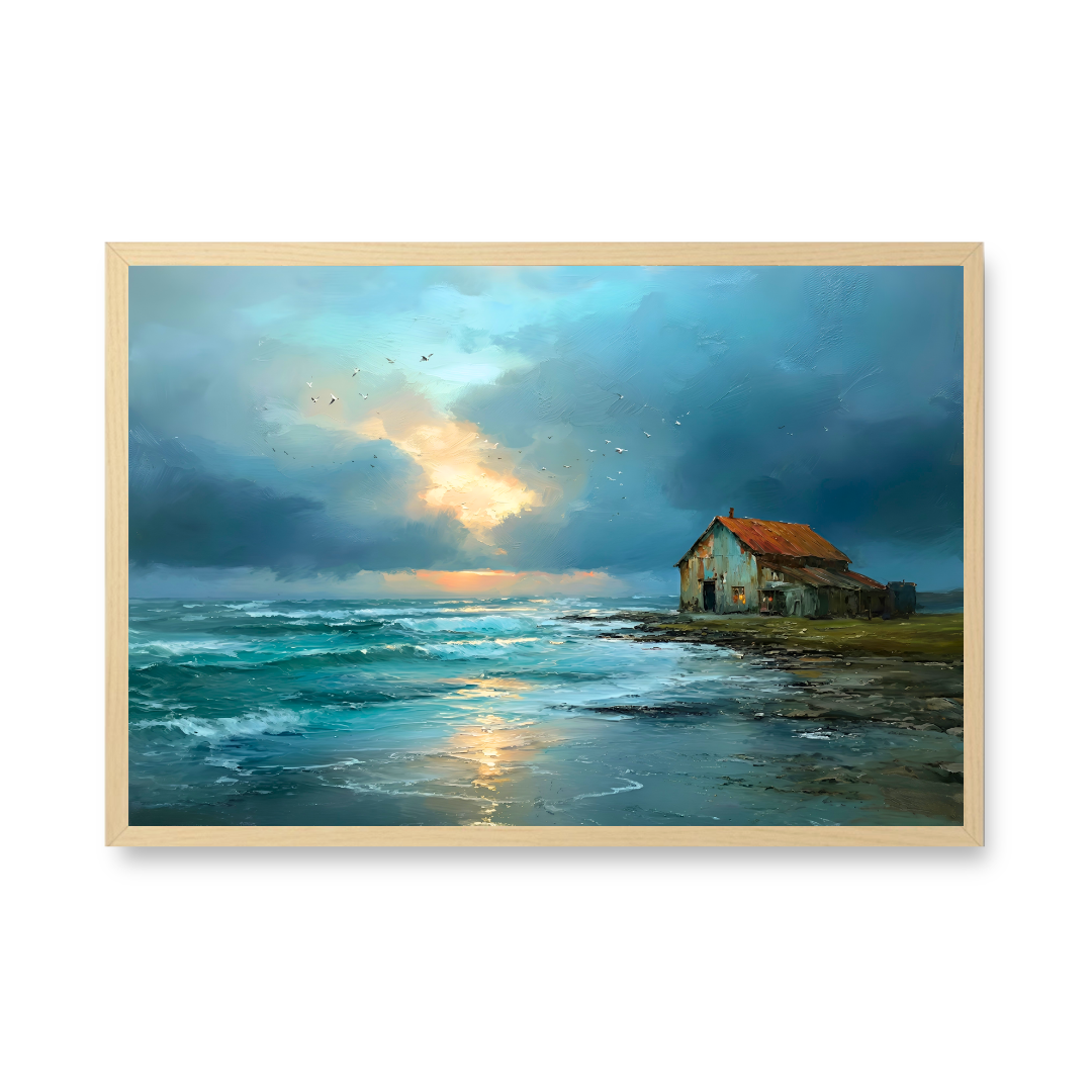 Stormy Shoreline Solitude