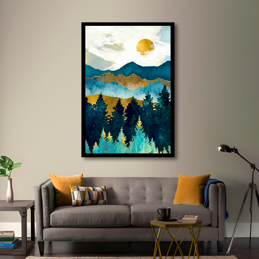 Painted Sunset Valley - Blue